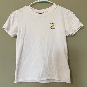 Pink Embroidered Short Sleeve Tee